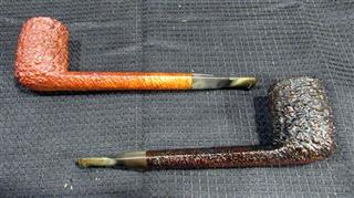 LOT TEN VINTAGE WOODEN HAND CARVED SMOKING PIPES - LOT INCLUDES VARIOUS TYPES OF